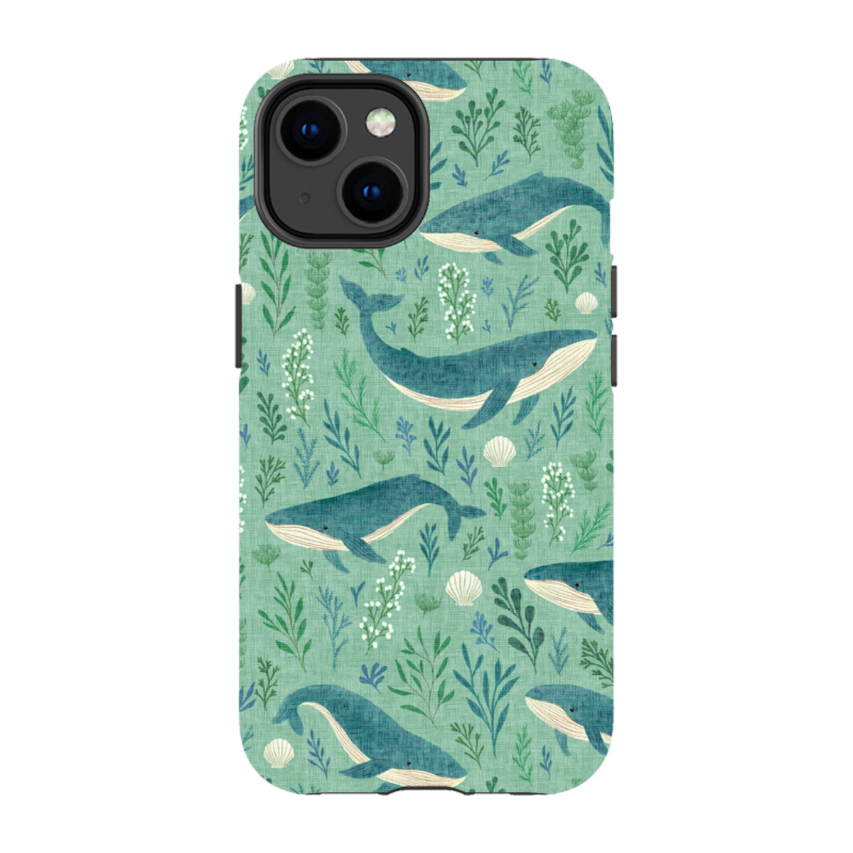 iPhone Tough Case - Whale garden blue By Katherine Quinn