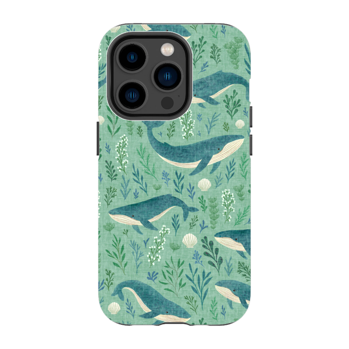 iPhone Tough Case - Whale garden blue By Katherine Quinn