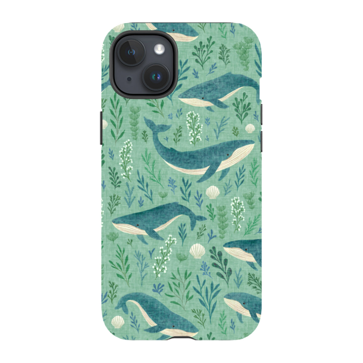 iPhone Tough Case - Whale garden blue By Katherine Quinn