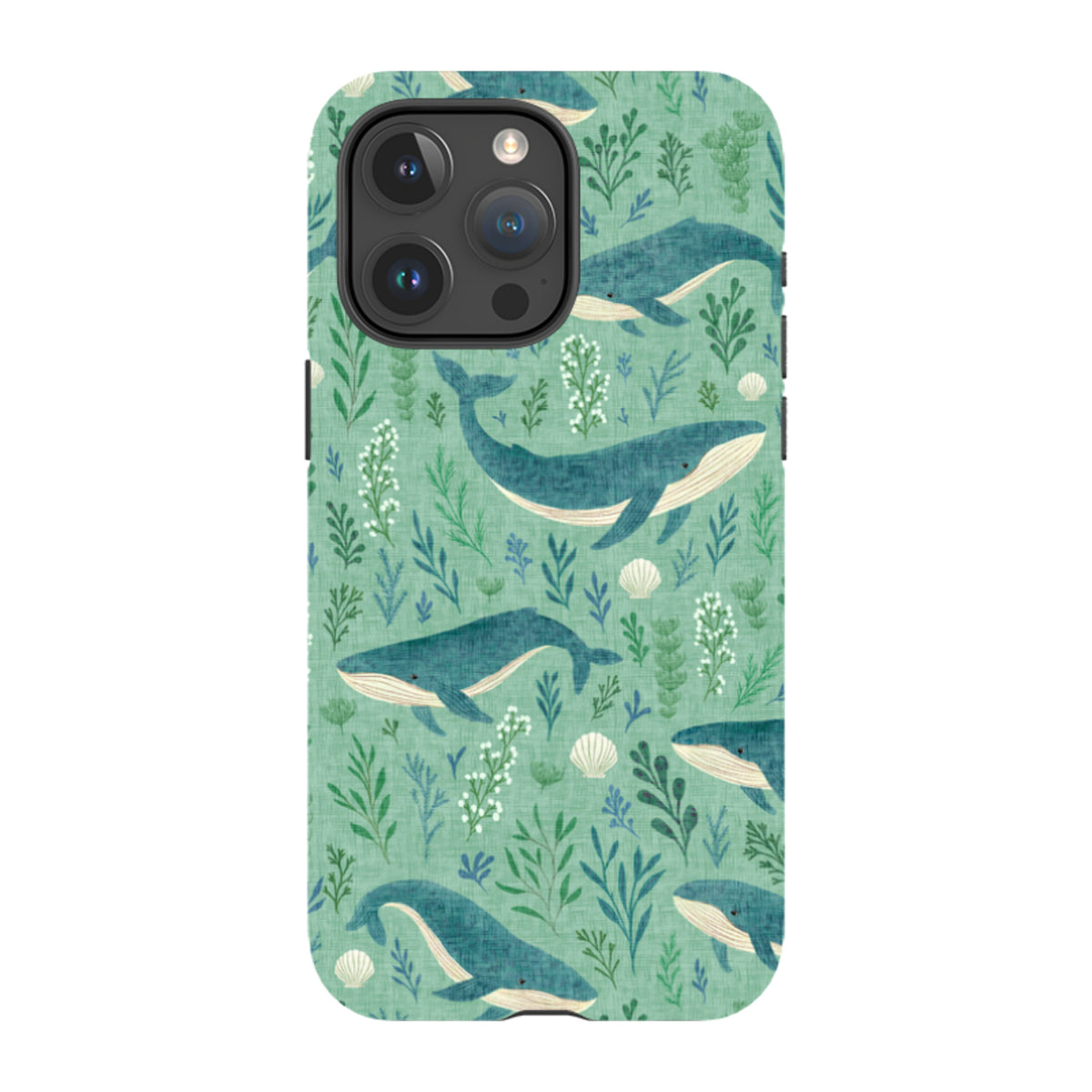 iPhone Tough Case - Whale garden blue By Katherine Quinn