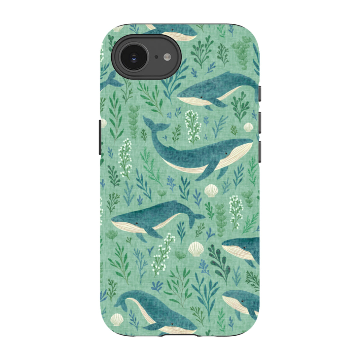 iPhone Tough Case - Whale garden blue By Katherine Quinn