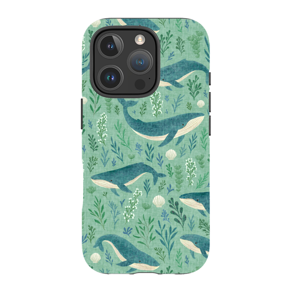 iPhone Tough Case - Whale garden blue By Katherine Quinn