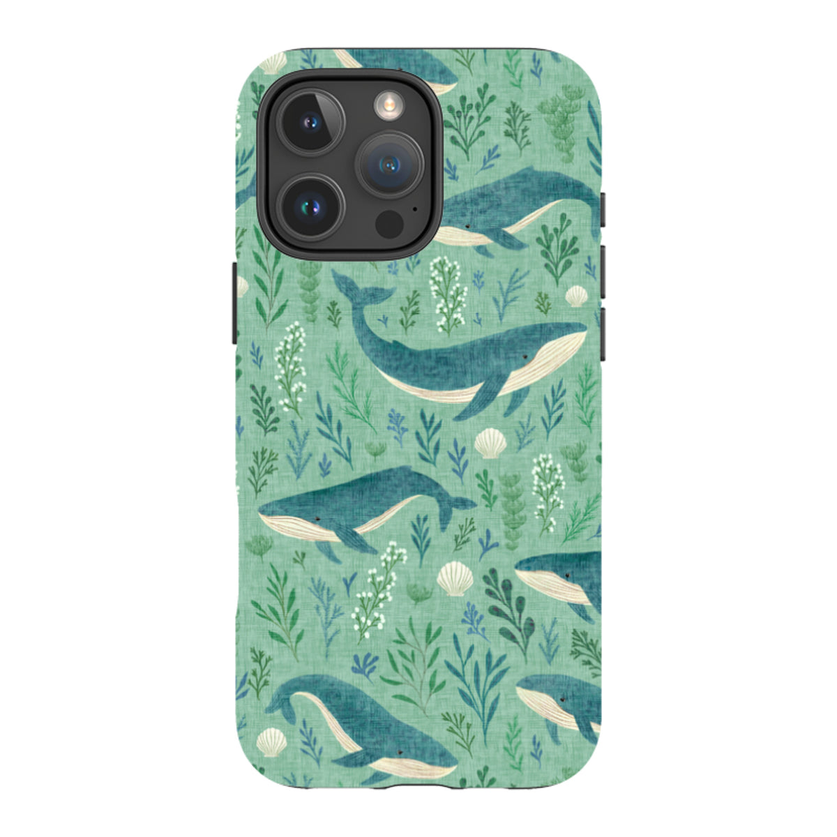 iPhone Tough Case - Whale garden blue By Katherine Quinn