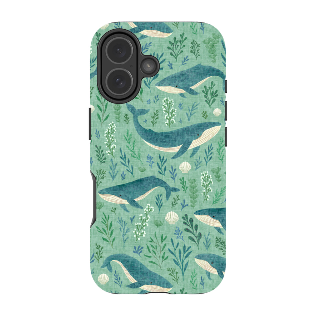 iPhone Tough Case - Whale garden blue By Katherine Quinn