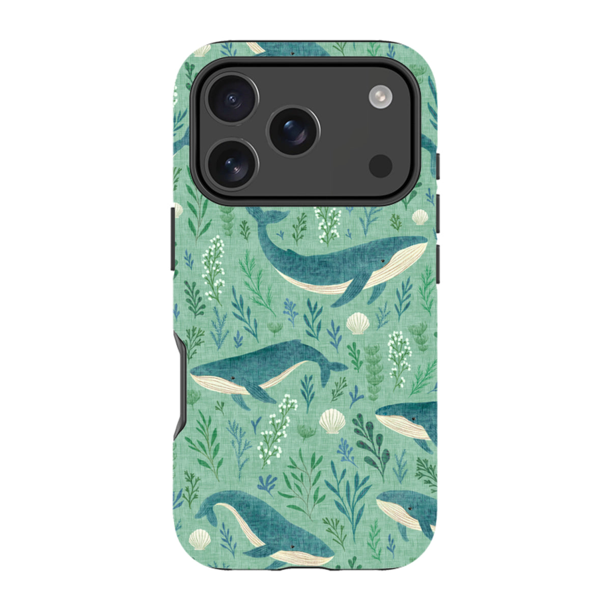 iPhone Tough Case - Whale garden blue By Katherine Quinn