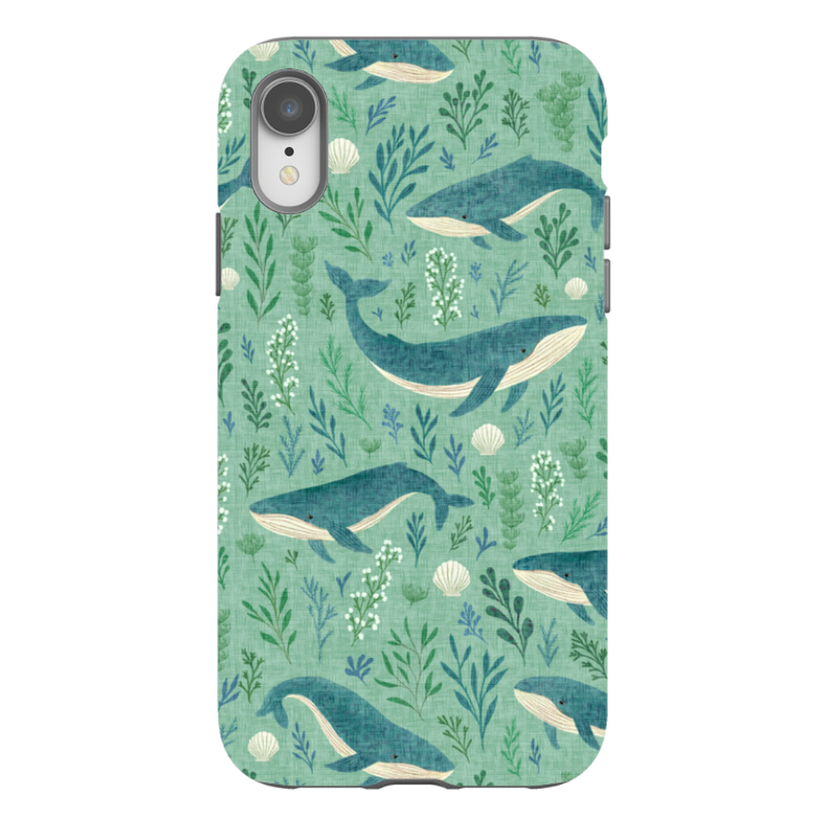 iPhone Tough Case - Whale garden blue By Katherine Quinn