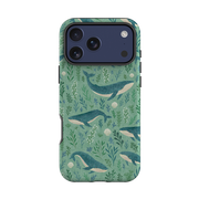 iPhone Tough Case - Whale garden blue By Katherine Quinn