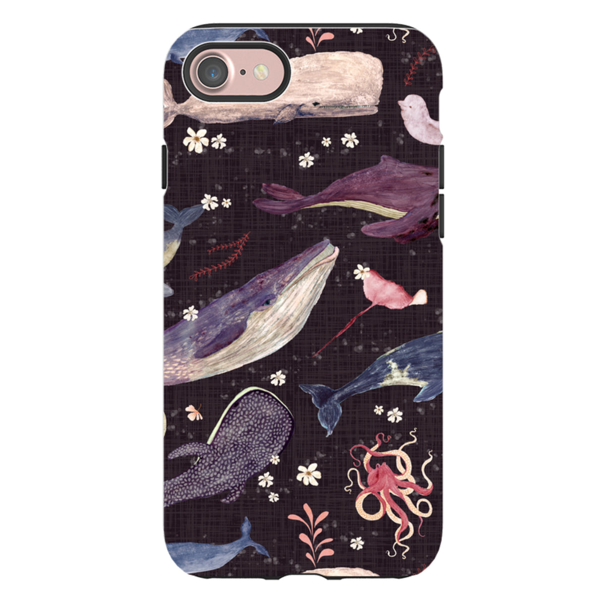 iPhone Tough Case - Whale Song Grape By Katherine Quinn