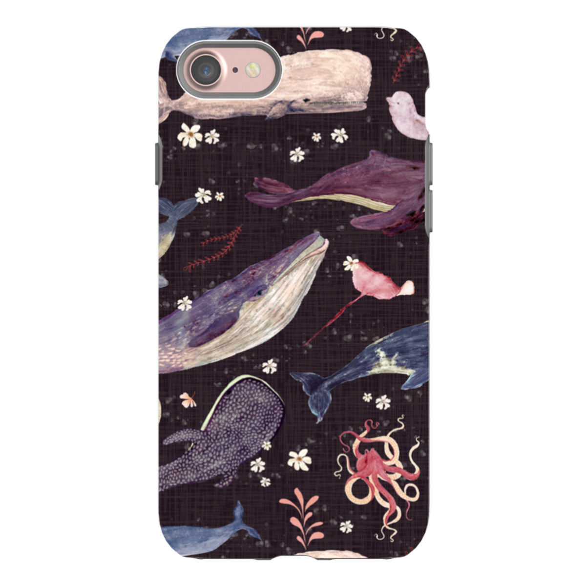 iPhone Tough Case - Whale Song Grape By Katherine Quinn