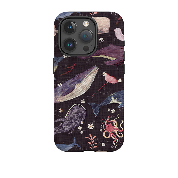 iPhone Tough Case - Whale Song Grape By Katherine Quinn