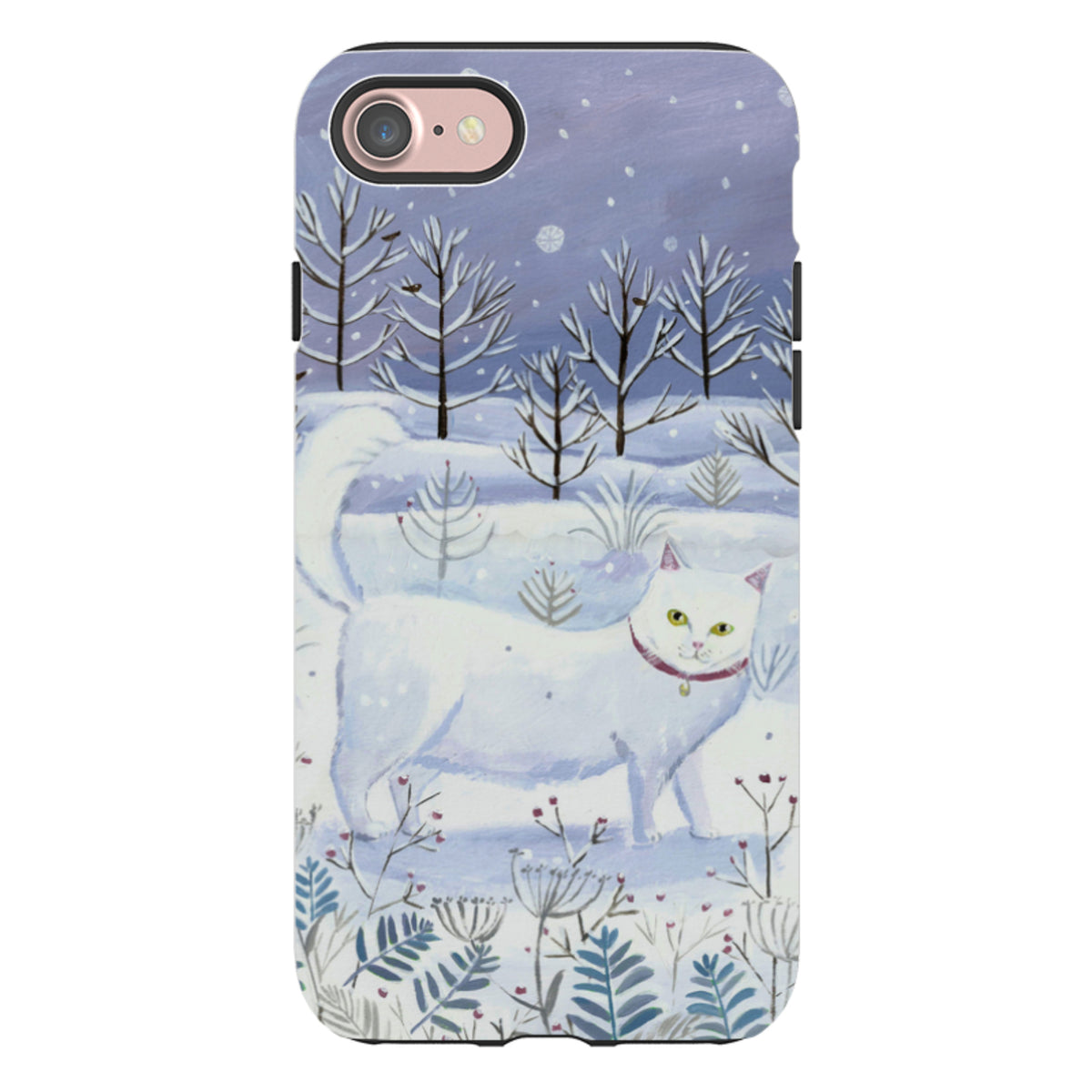 iPhone Tough Case - White Cat By Mary Stubberfield