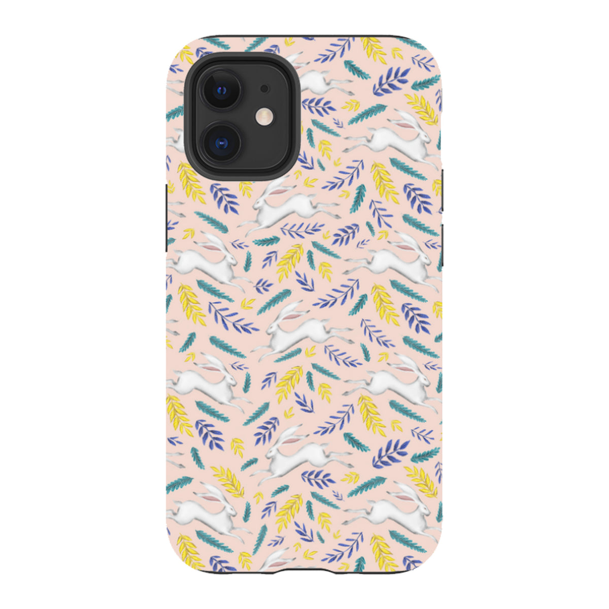 iPhone Tough Case - White Hare Pattern By Catherine Rowe