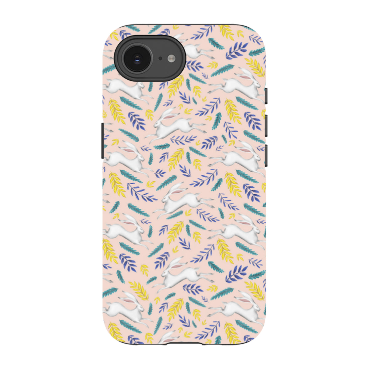 iPhone Tough Case - White Hare Pattern By Catherine Rowe