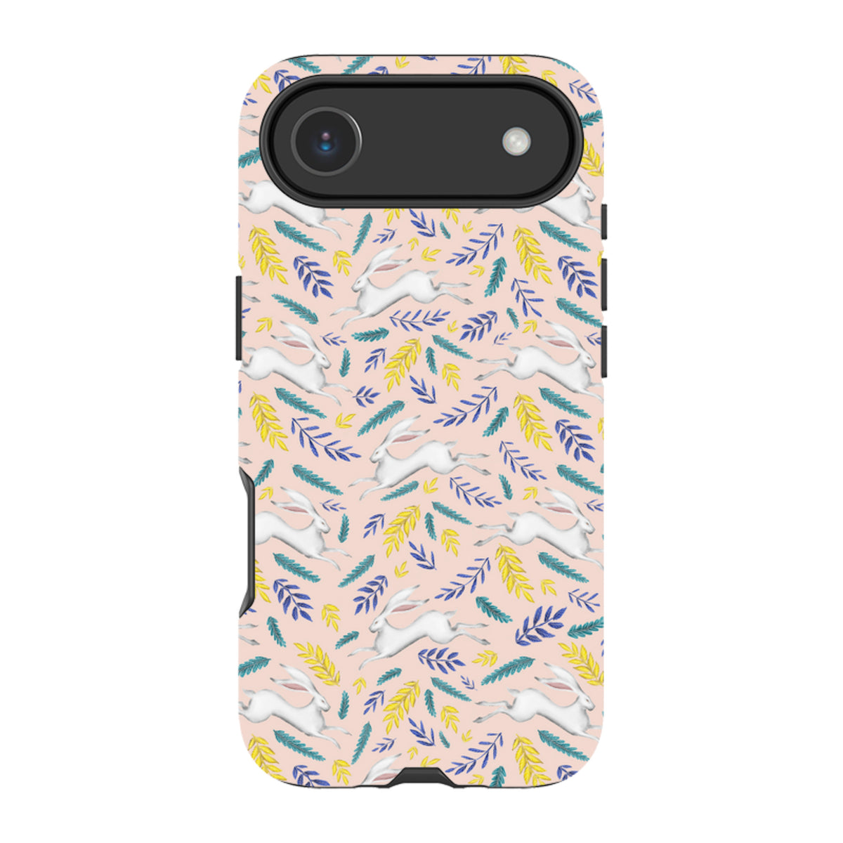 iPhone Tough Case - White Hare Pattern By Catherine Rowe