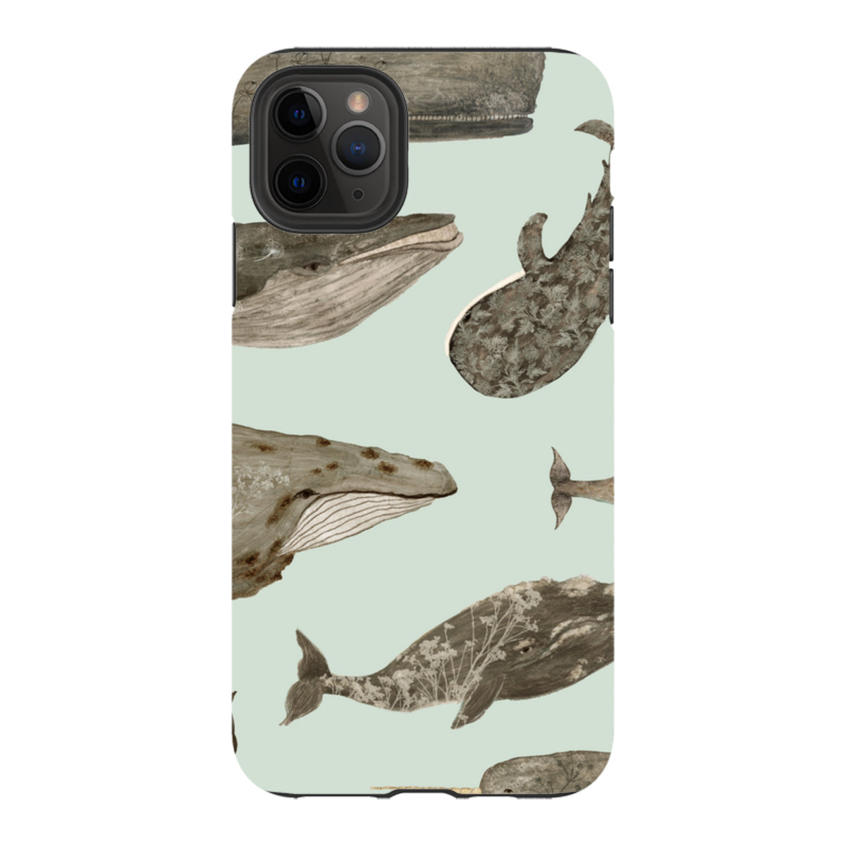 iPhone Tough Case - Wilde Blumen Wale von Katherine Quinn