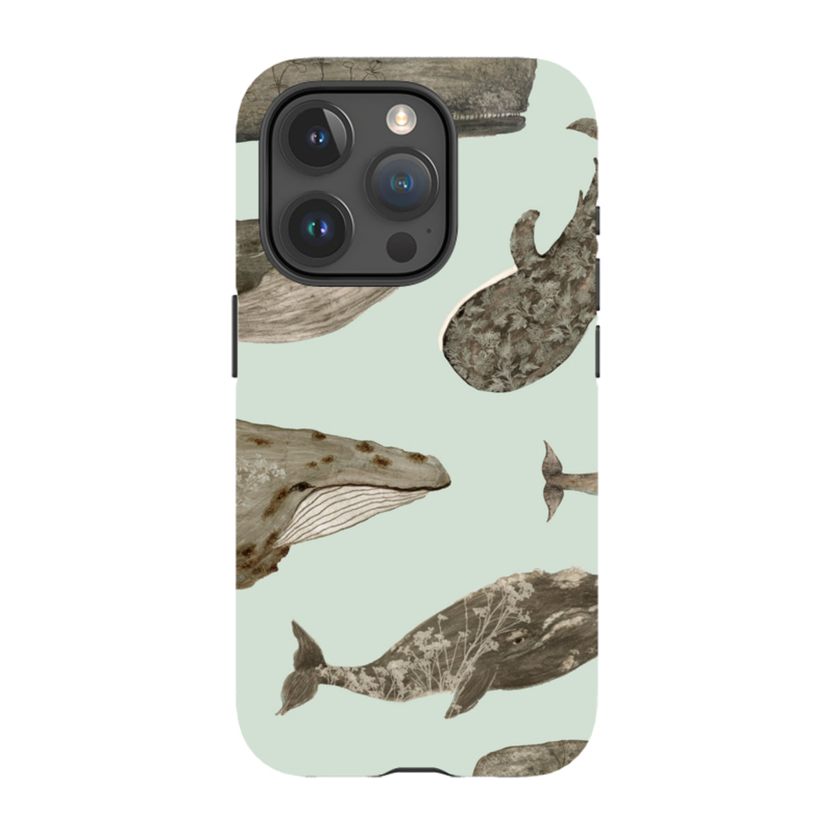 iPhone Tough Case - Wilde Blumen Wale von Katherine Quinn