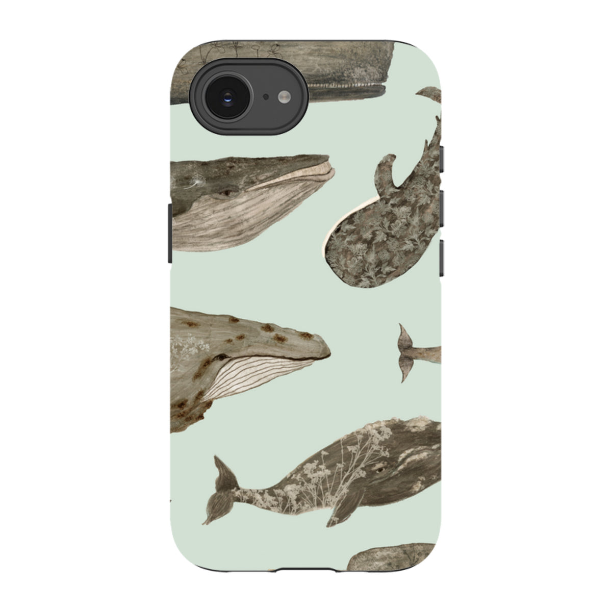 iPhone Tough Case - Wilde Blumen Wale von Katherine Quinn