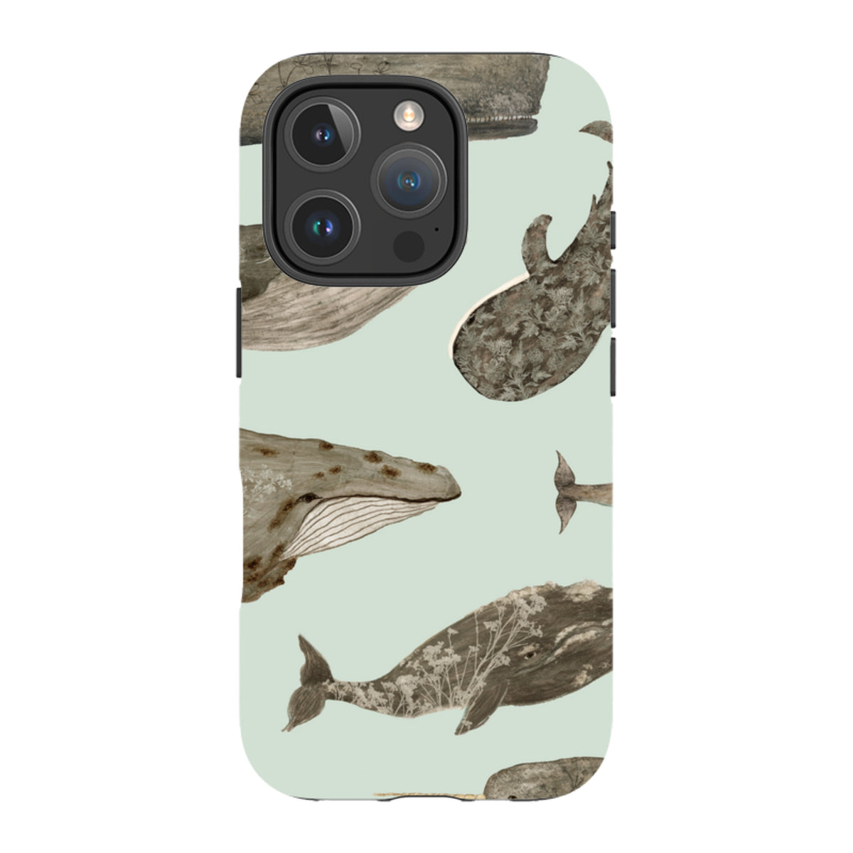 iPhone Tough Case - Wilde Blumen Wale von Katherine Quinn