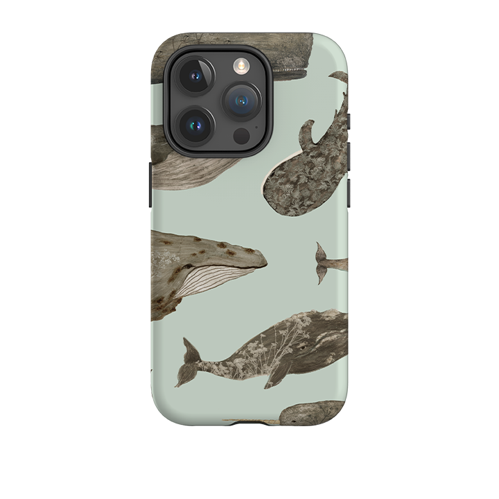 iPhone Tough Case - Wild Flower Whales By Katherine Quinn