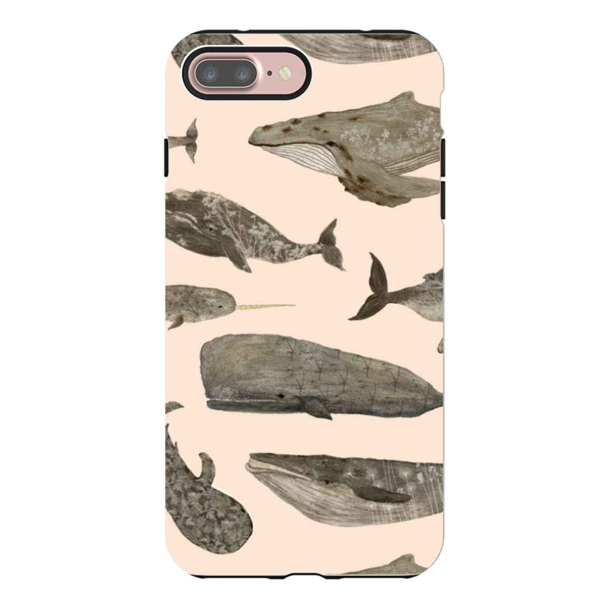 iPhone Tough Case - Wild Flower Whales II By Katherine Quinn