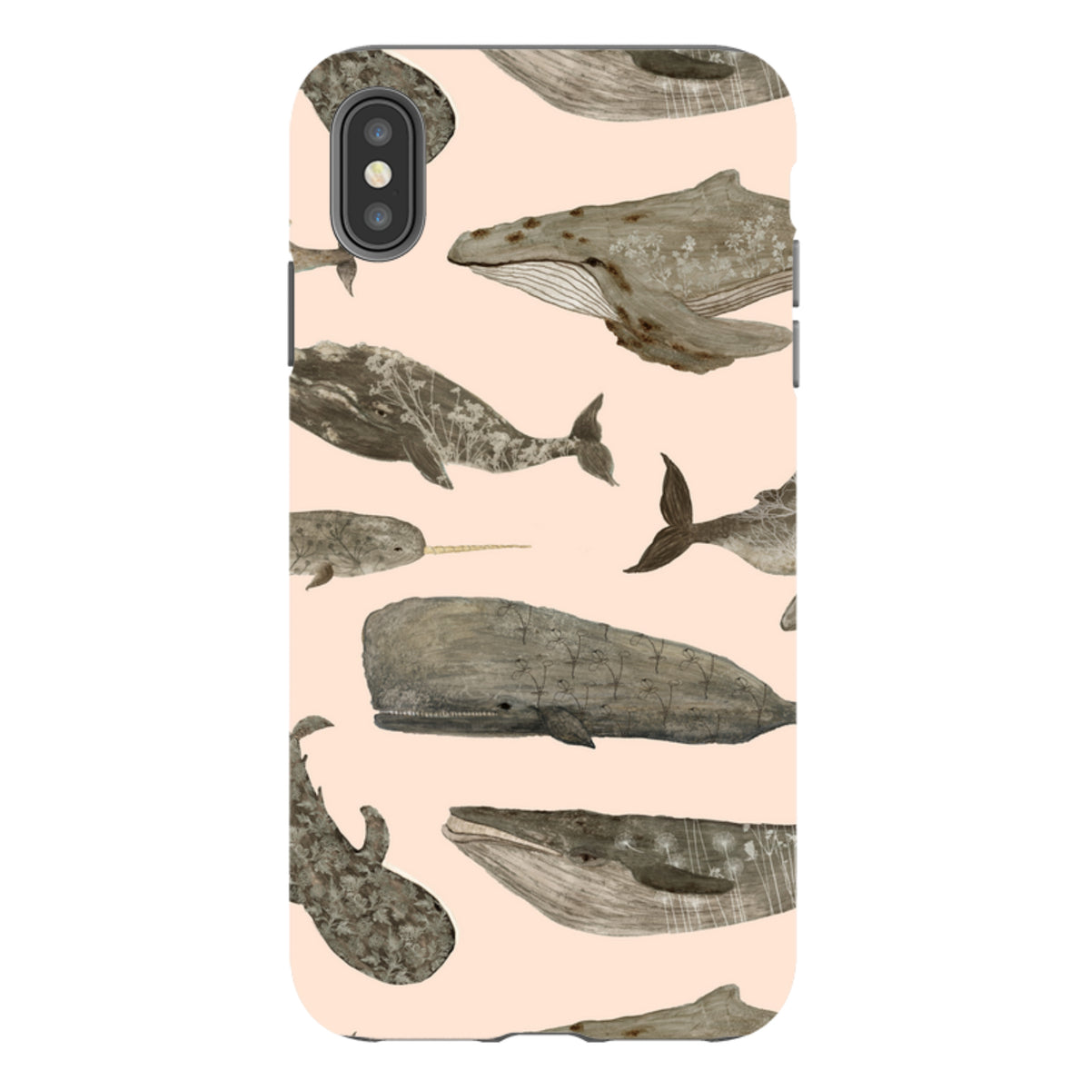 iPhone Tough Case - Wild Flower Whales II By Katherine Quinn