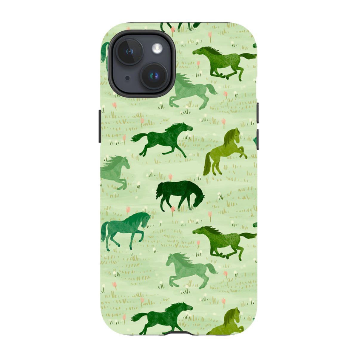 iPhone Tough Case - Wild Horses Meadow By Katherine Quinn