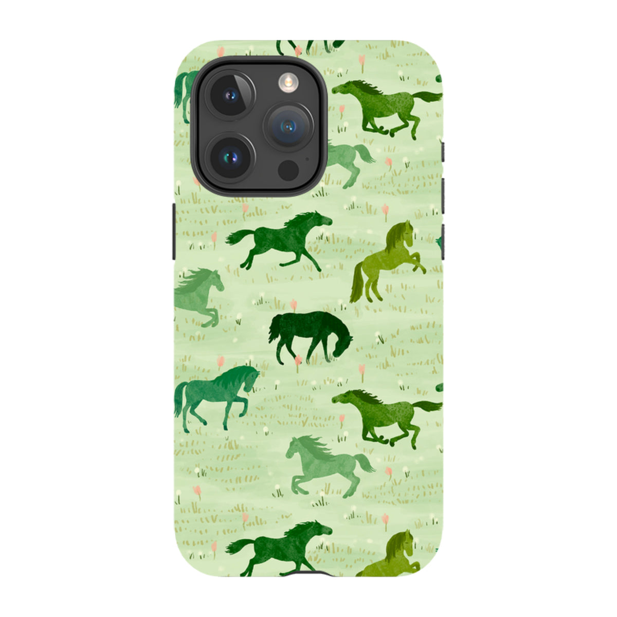 iPhone Tough Case - Wild Horses Meadow By Katherine Quinn