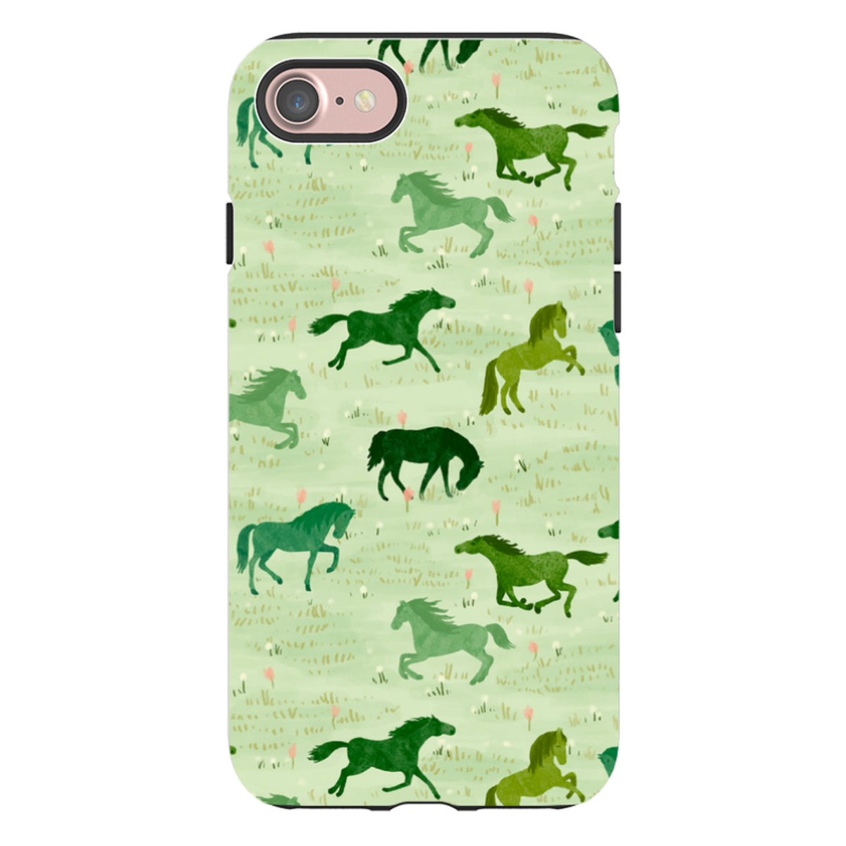 iPhone Tough Case - Wild Horses Meadow By Katherine Quinn