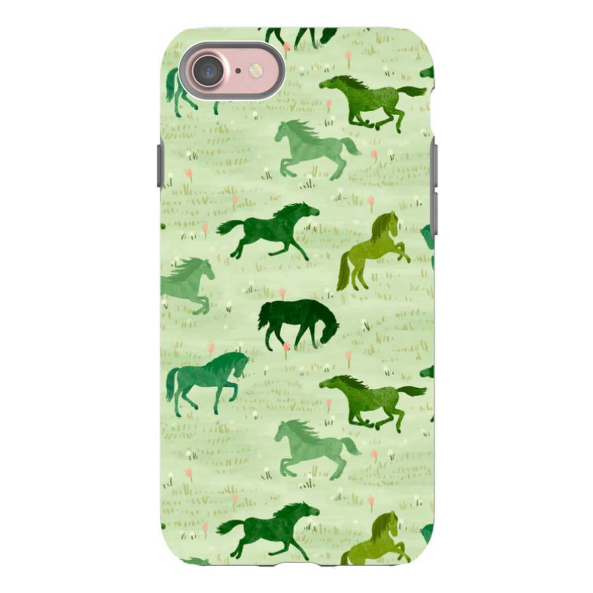 iPhone Tough Case - Wild Horses Meadow By Katherine Quinn