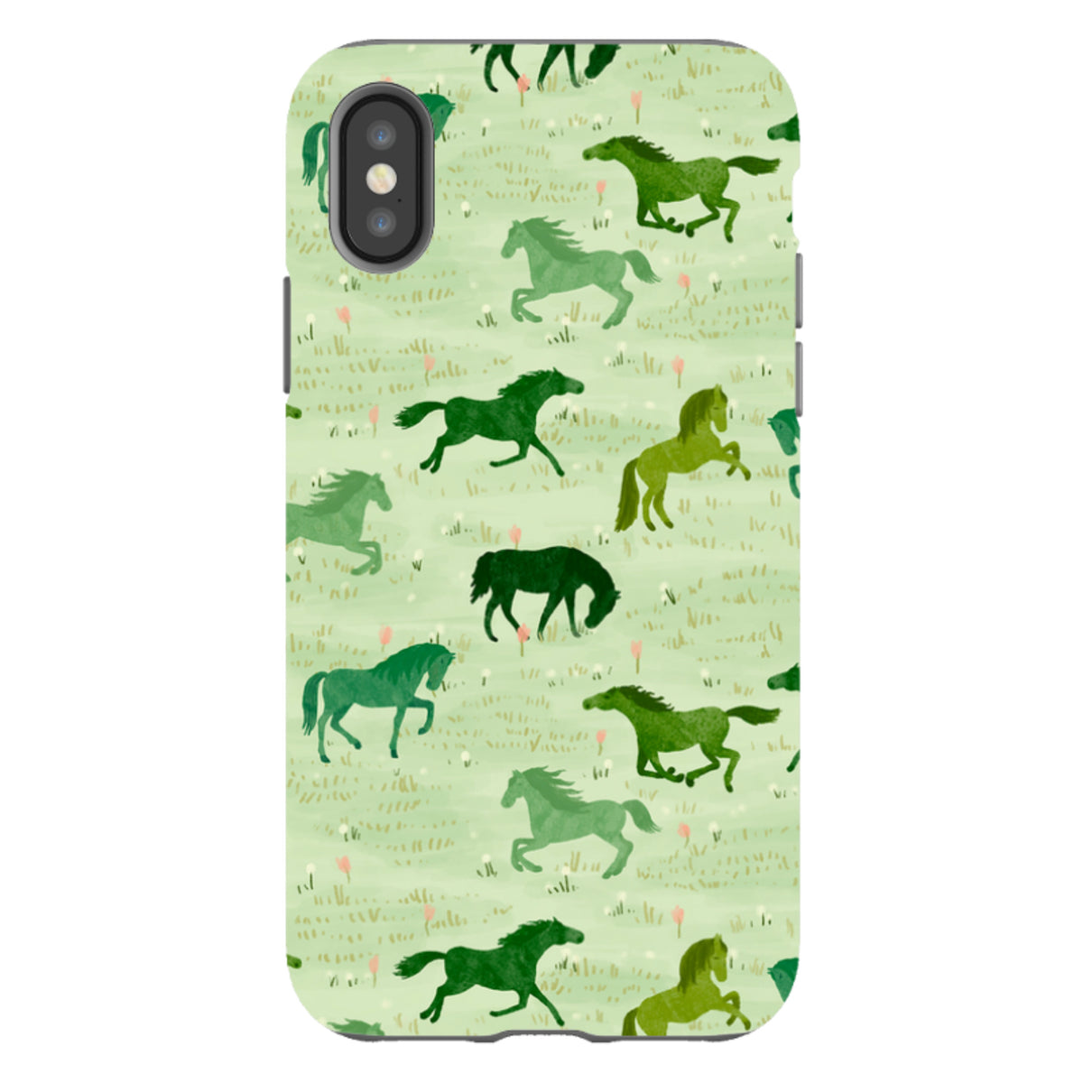 iPhone Tough Case - Wild Horses Meadow By Katherine Quinn