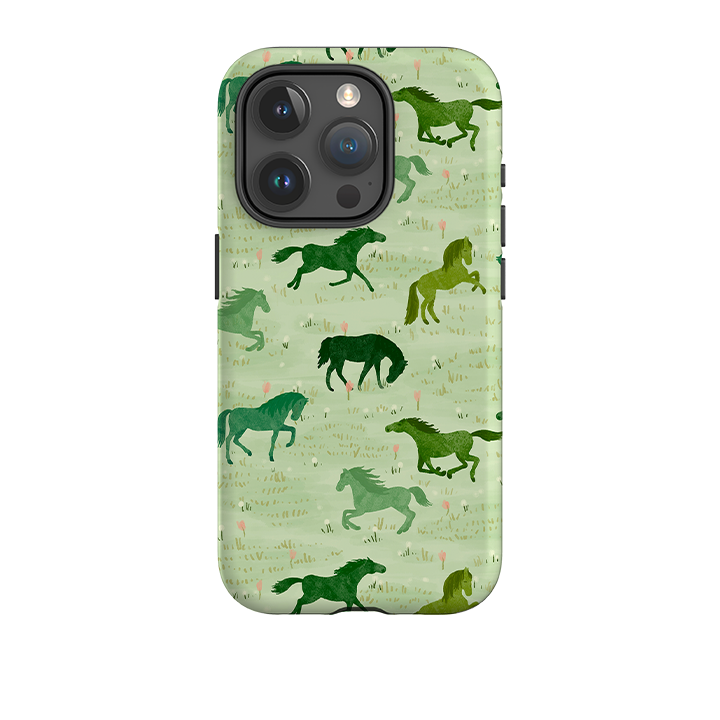 iPhone Tough Case - Wild Horses Meadow By Katherine Quinn