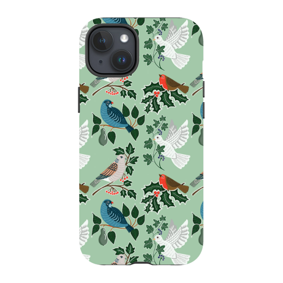 iPhone Tough Case - Winter Birds-1 By kate Heiss