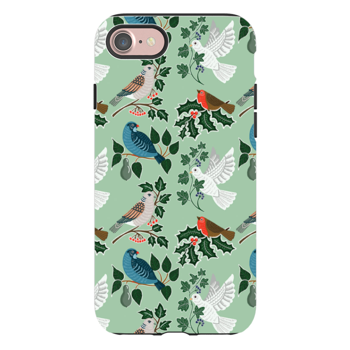 iPhone Tough Case - Winter Birds-1 By kate Heiss