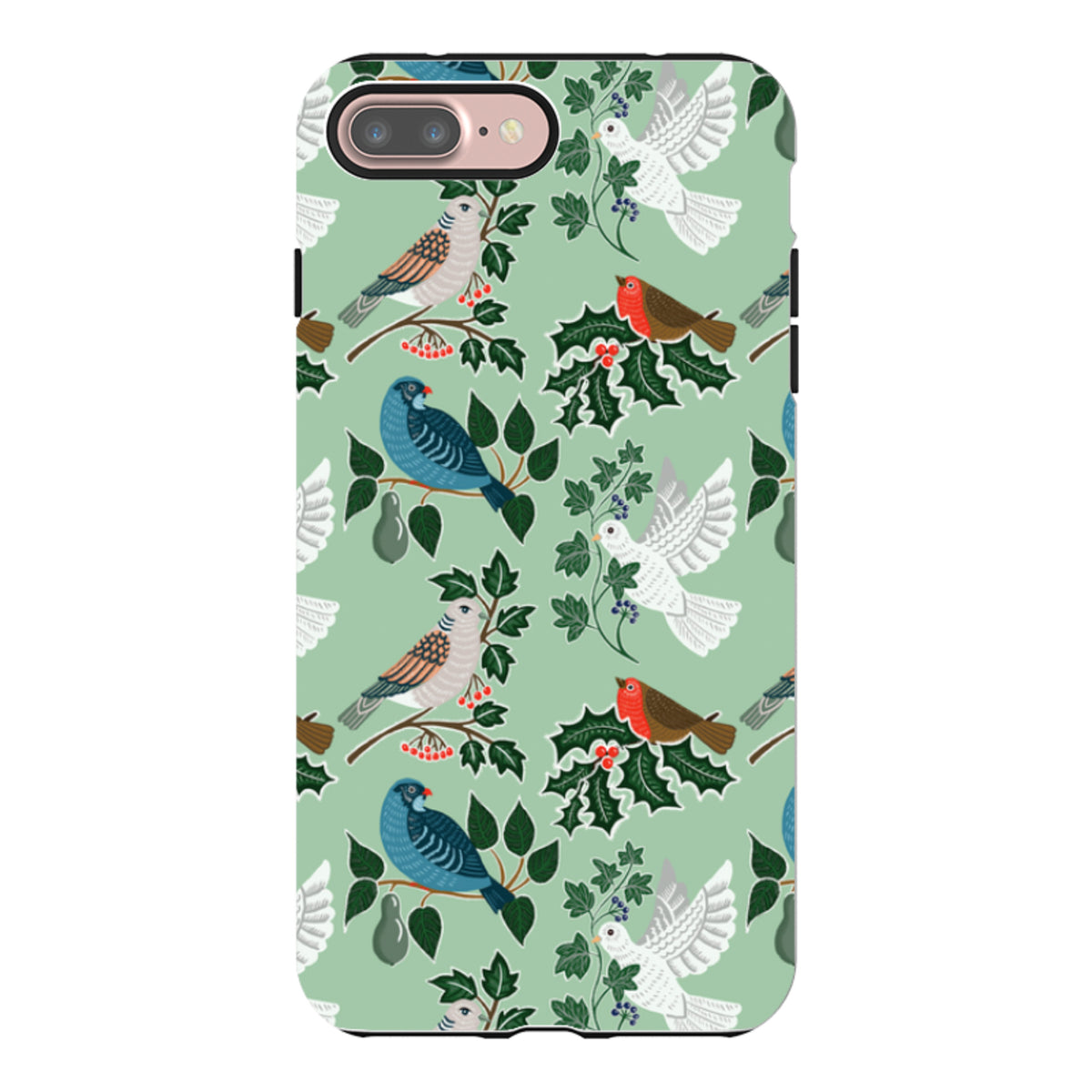 iPhone Tough Case - Winter Birds-1 By kate Heiss