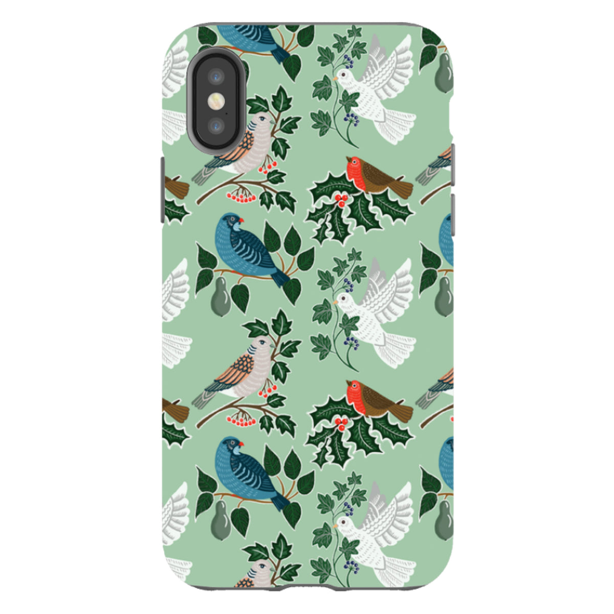 iPhone Tough Case - Winter Birds-1 By kate Heiss