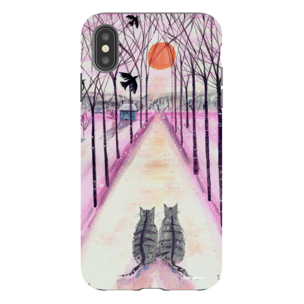 iPhone Tough Case - Winter Cats By Mary Stubberfield