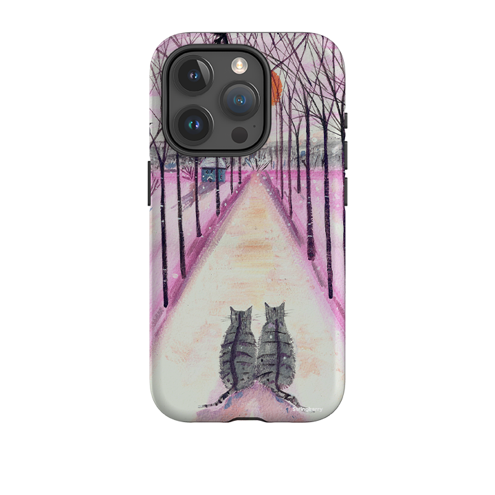 iPhone Tough Case - Winter Cats By Mary Stubberfield