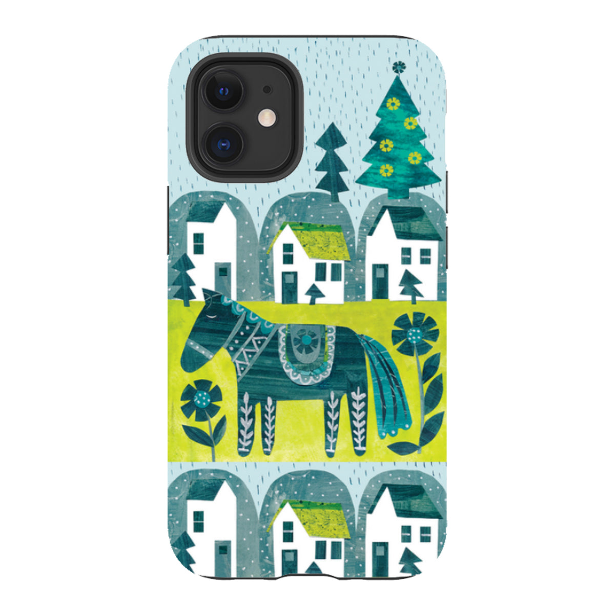 iPhone Tough Case - Winter Dala Horse By Tracey English
