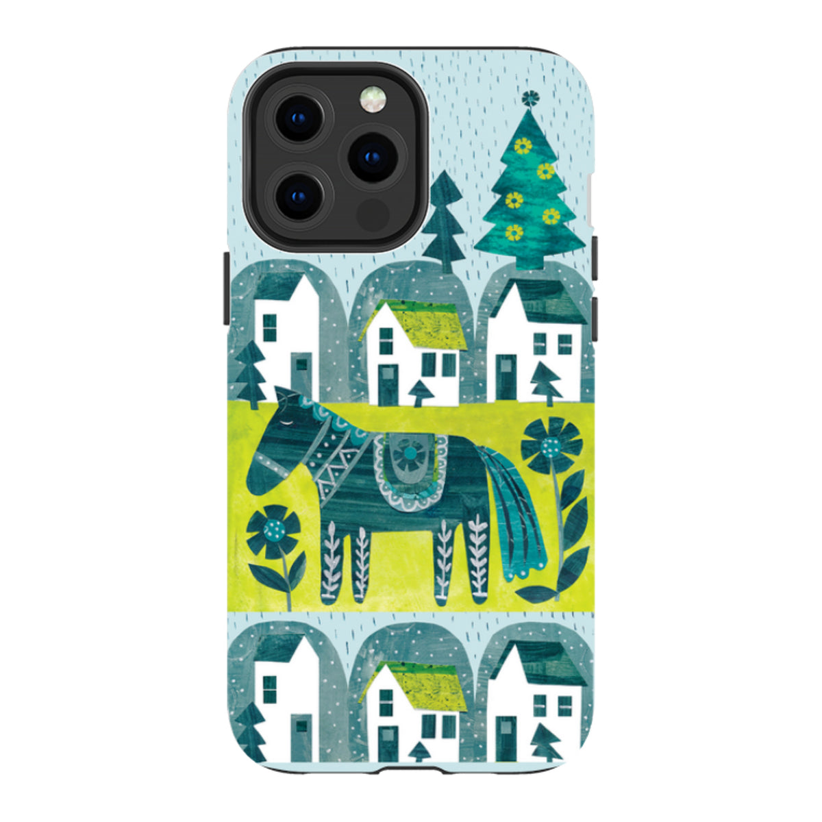 iPhone Tough Case - Winter Dala Horse By Tracey English