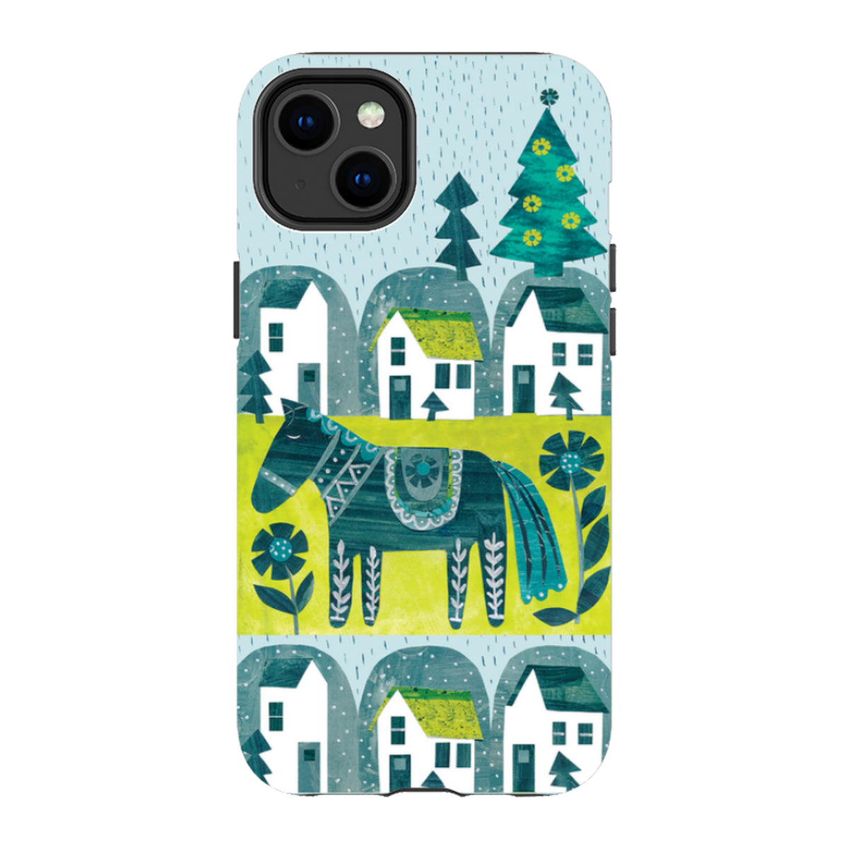 iPhone Tough Case - Winter Dala Horse By Tracey English