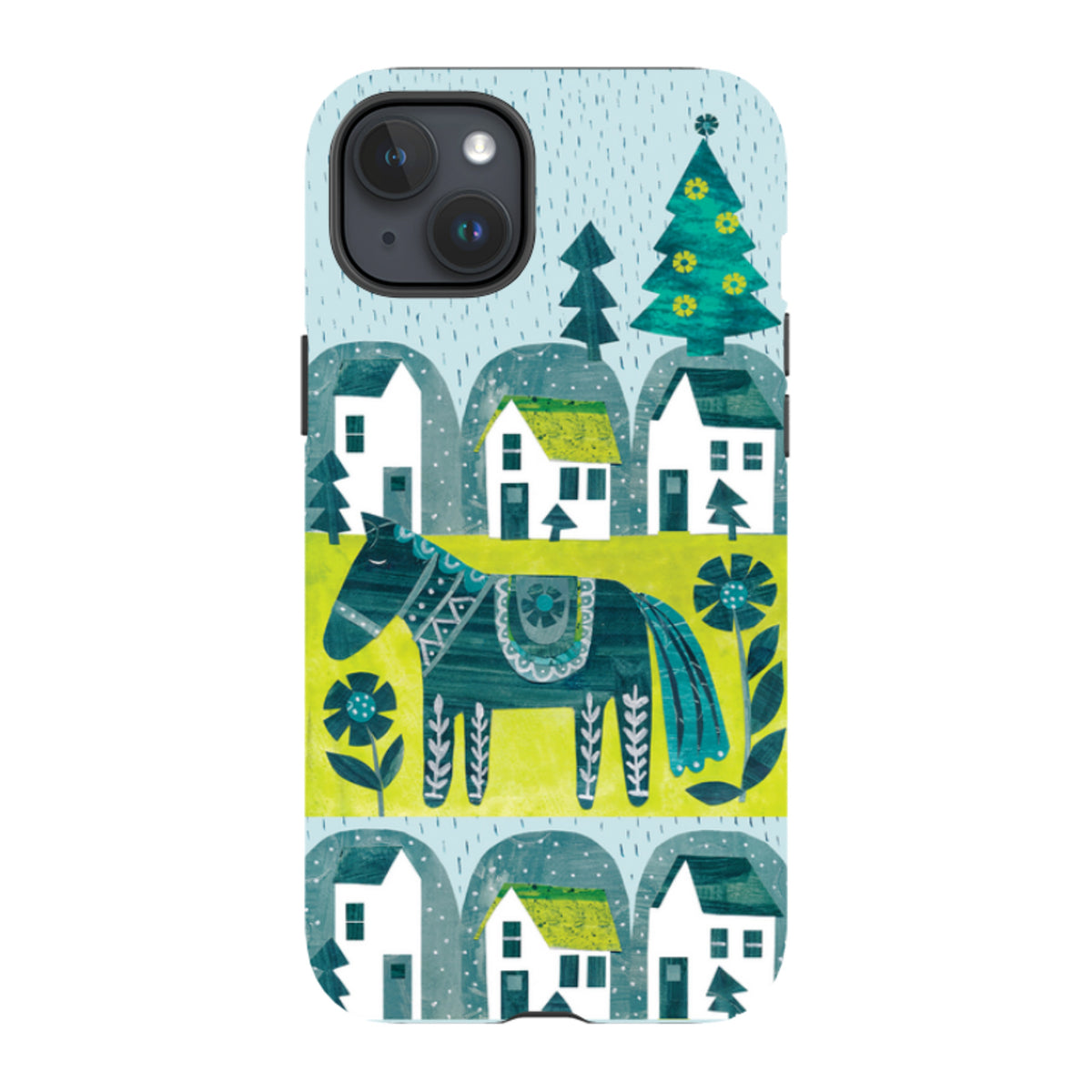 iPhone Tough Case - Winter Dala Horse By Tracey English