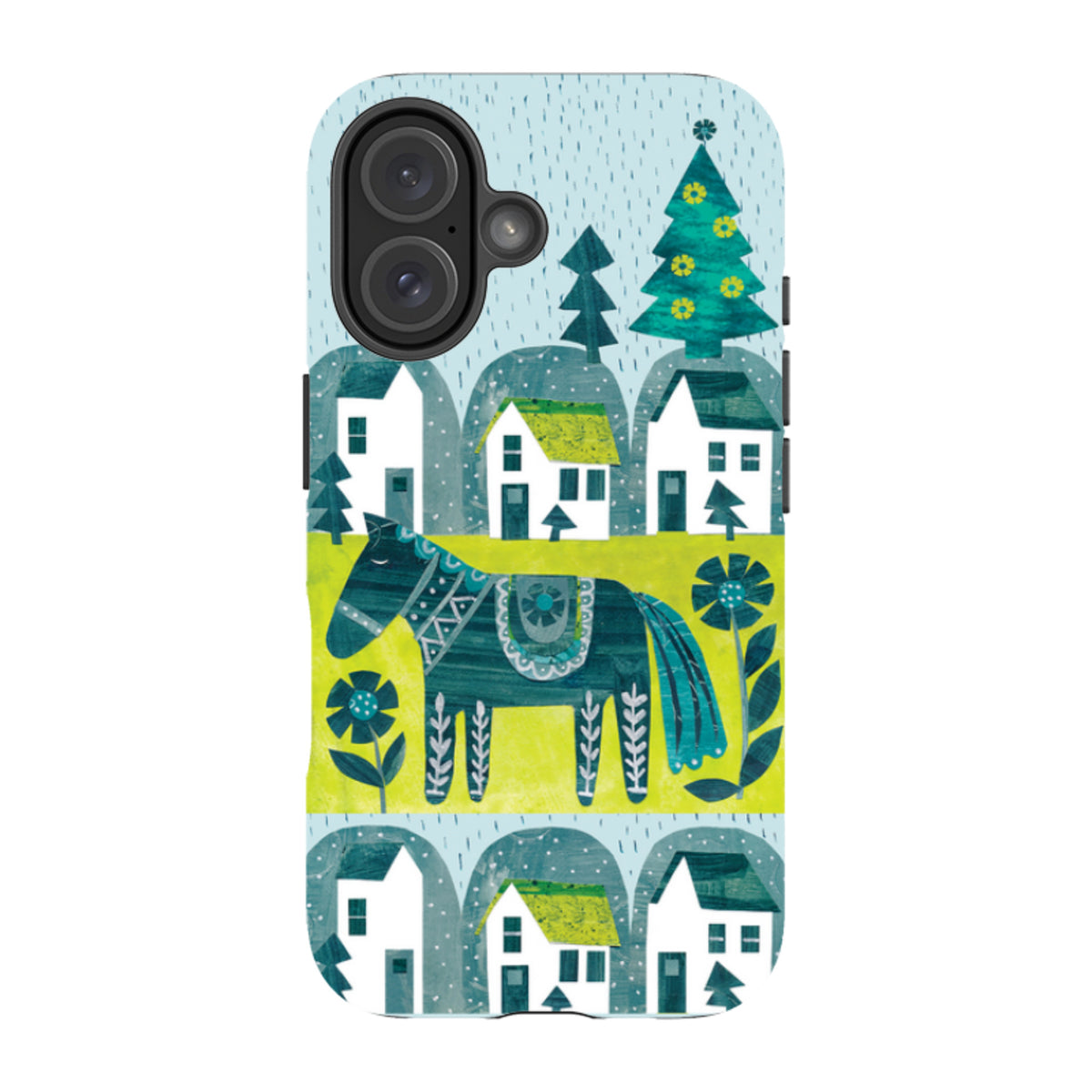 iPhone Tough Case - Winter Dala Horse By Tracey English