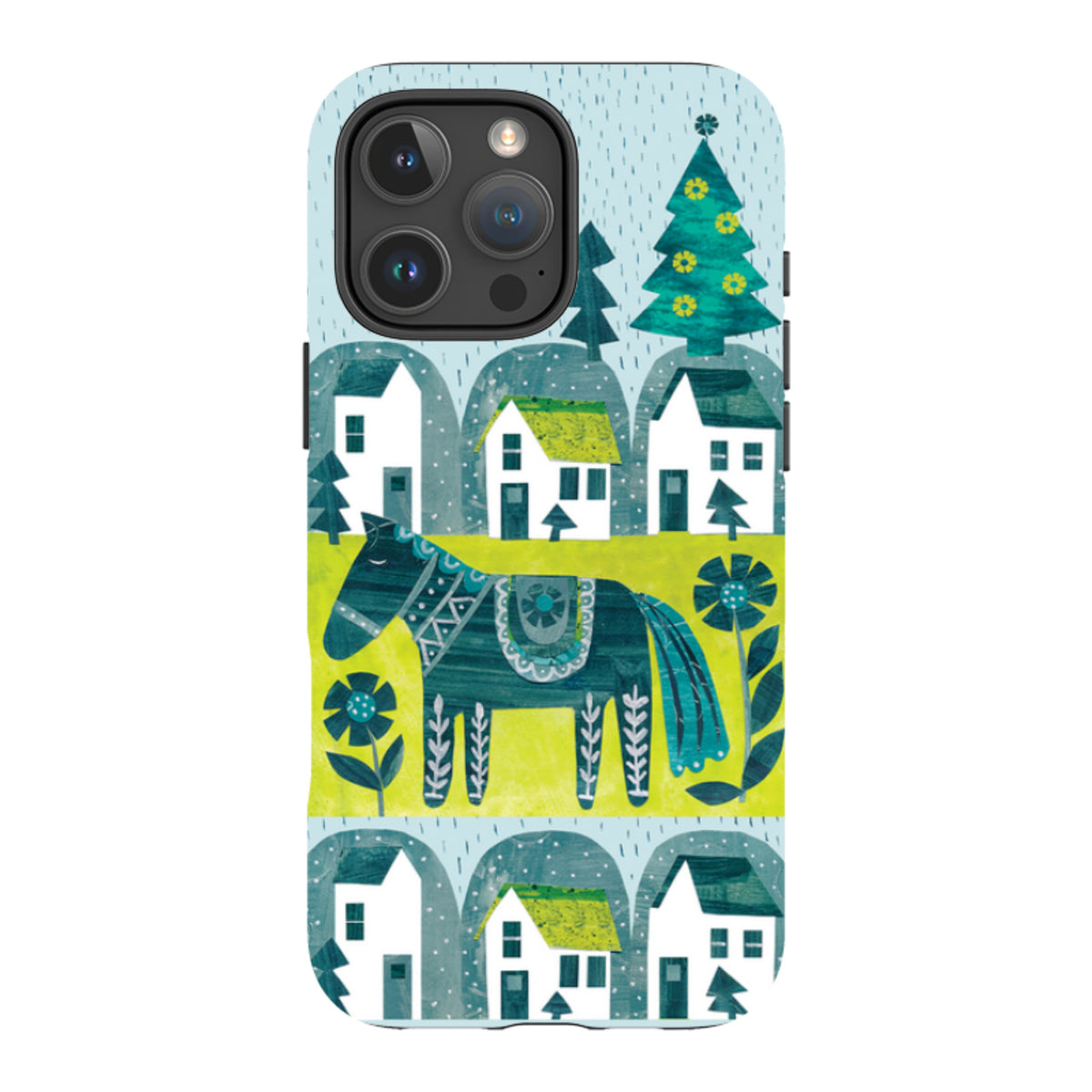 iPhone Tough Case - Winter Dala Horse By Tracey English