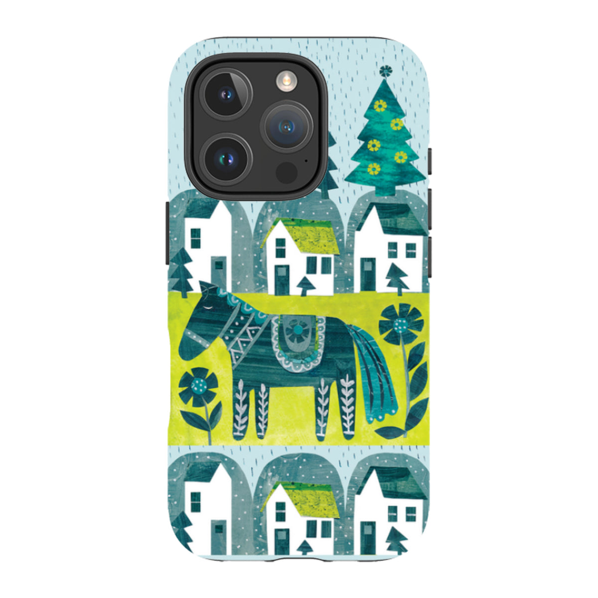 iPhone Tough Case - Winter Dala Horse By Tracey English
