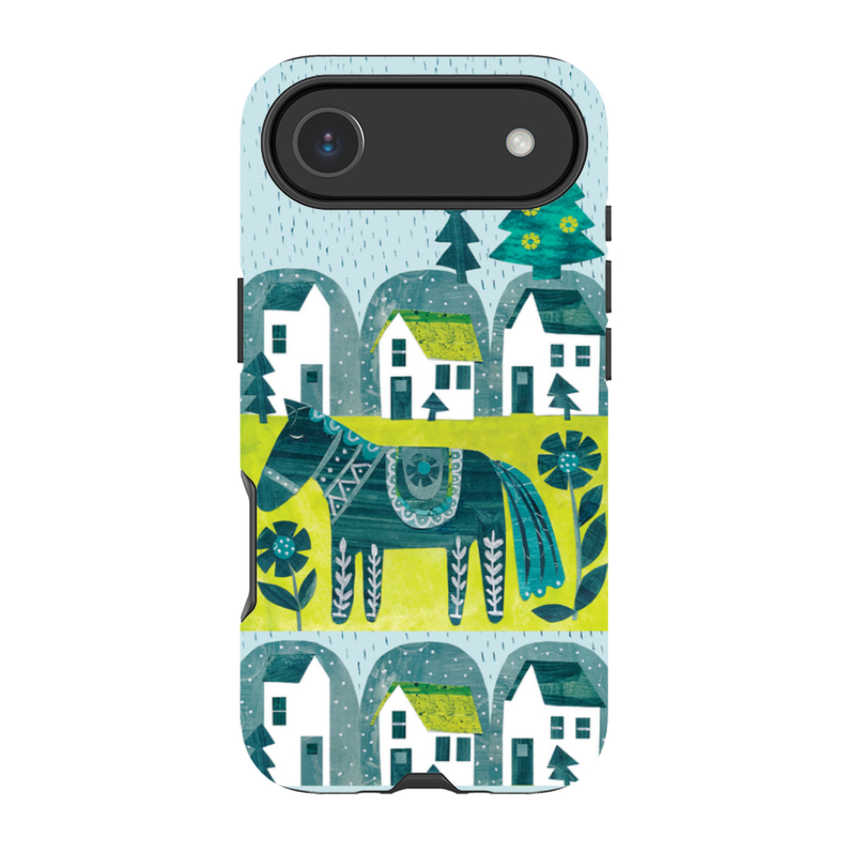 iPhone Tough Case - Winter Dala Horse By Tracey English
