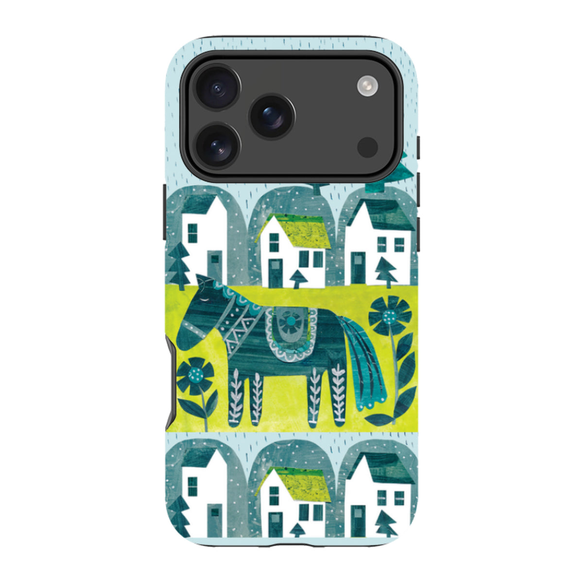 iPhone Tough Case - Winter Dala Horse By Tracey English