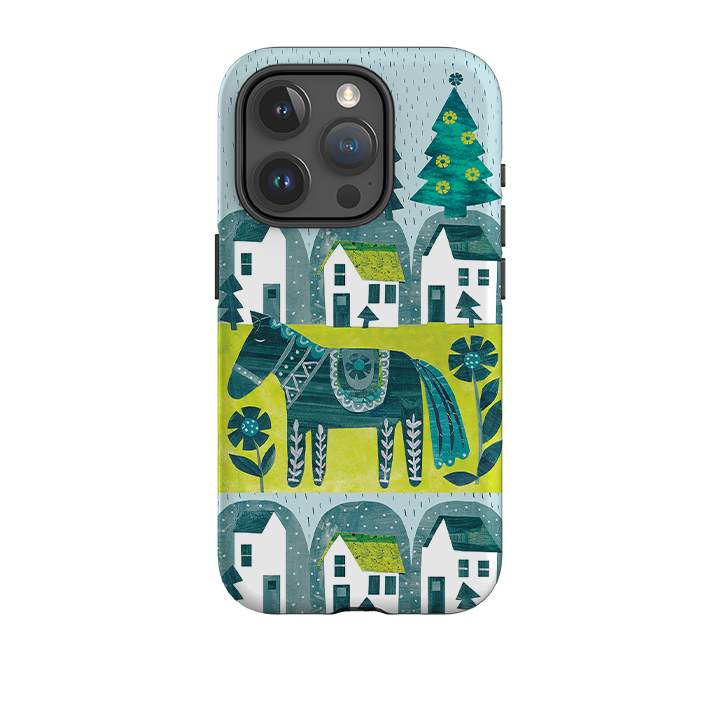 iPhone Tough Case - Winter Dala Horse By Tracey English