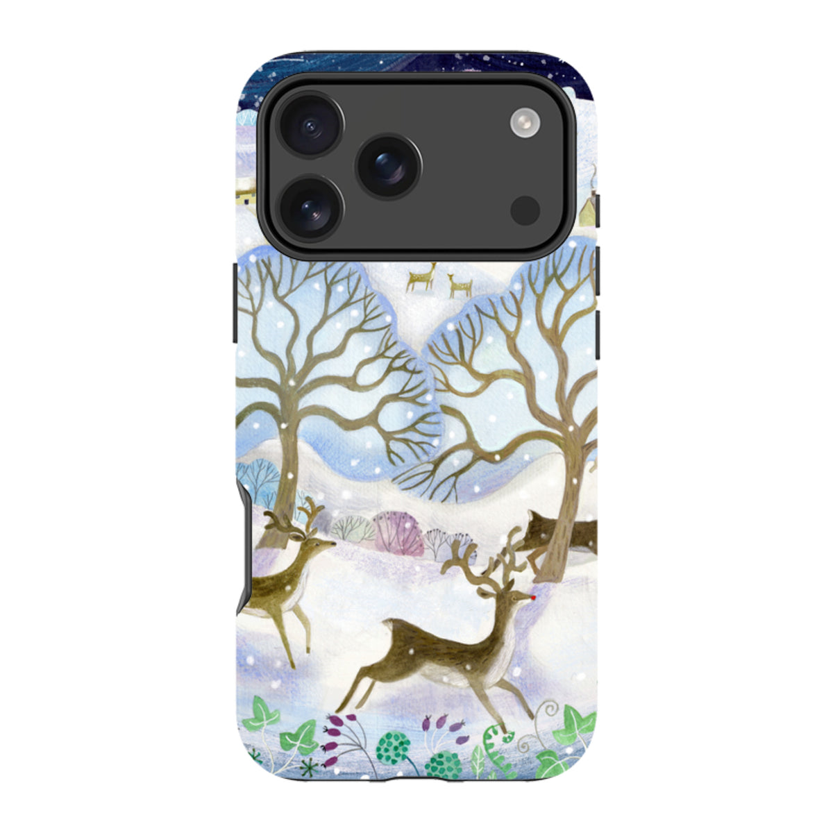iPhone Tough Case - Winter Deer By Bex Parkin