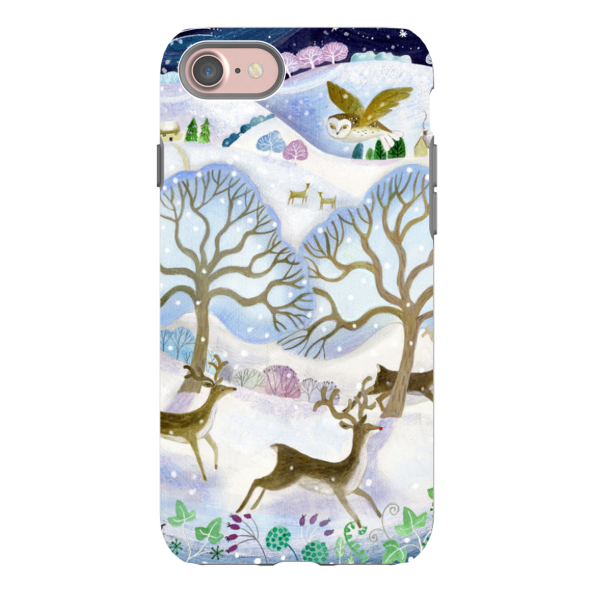 iPhone Tough Case - Winter Deer By Bex Parkin