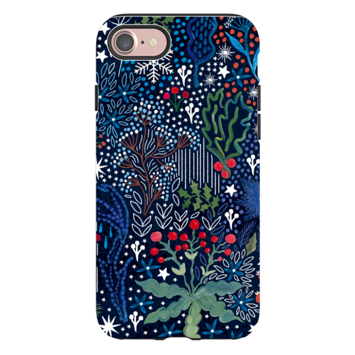 iPhone Tough Case - Winter Flowers I By Emma Frances Grant